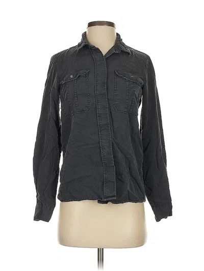 Pre-owned Zara Long Sleeve Button Down Shirt In Gray