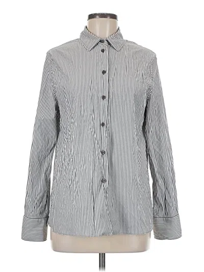 Pre-owned Zara Long Sleeve Button Down Shirt In Gray