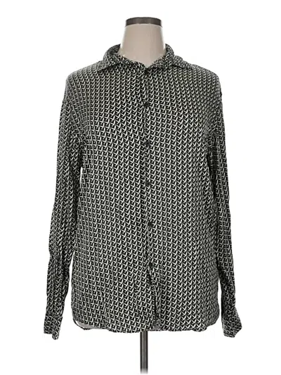 Pre-owned Zara Long Sleeve Button Down Shirt In Gray