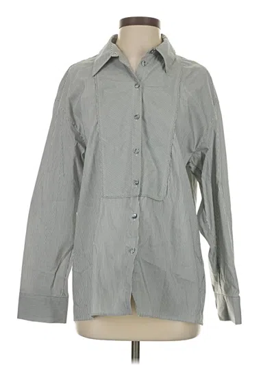 Zara Long Sleeve Button Down Shirt In Gray