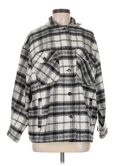 Pre-owned Zara Long Sleeve Button Down Shirt In Gray