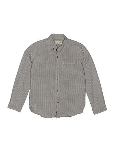 Pre-owned Zara Kids' Long Sleeve Button Down Shirt In Gray
