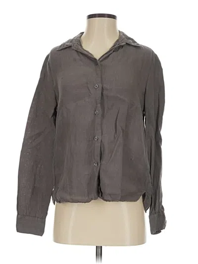 Pre-owned Zara Long Sleeve Button Down Shirt In Gray