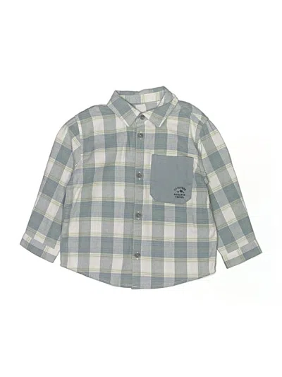 Pre-owned Zara Kids' Long Sleeve Button Down Shirt In Gray