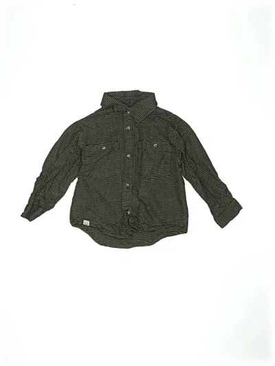 Pre-owned Zara Kids' Long Sleeve Button Down Shirt In Green