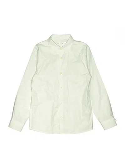 Pre-owned Zara Kids' Long Sleeve Button Down Shirt In Green