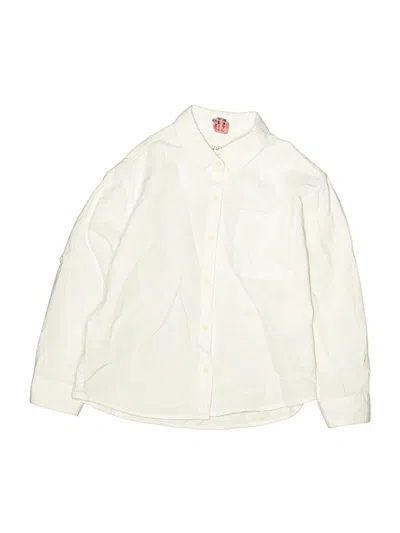 Pre-owned Zara Kids' Long Sleeve Button Down Shirt In Ivory