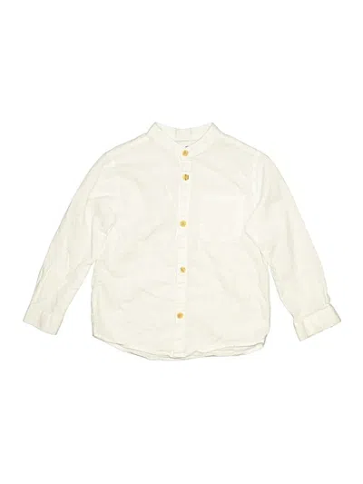 Pre-owned Zara Kids' Long Sleeve Button Down Shirt In Ivory