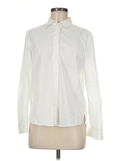 Pre-owned Zara Long Sleeve Button Down Shirt In Ivory