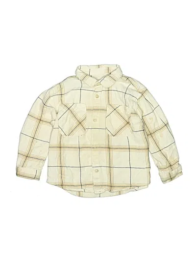 Pre-owned Zara Kids' Long Sleeve Button Down Shirt In Ivory
