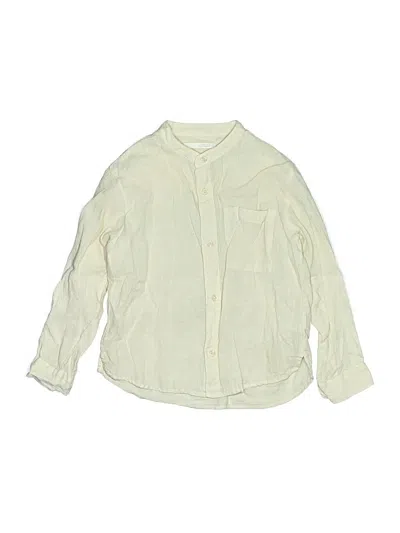 Pre-owned Zara Kids' Long Sleeve Button Down Shirt In Ivory