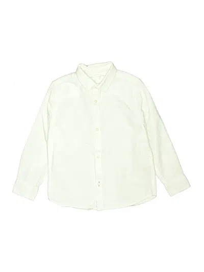 Pre-owned Zara Kids' Long Sleeve Button Down Shirt In Ivory