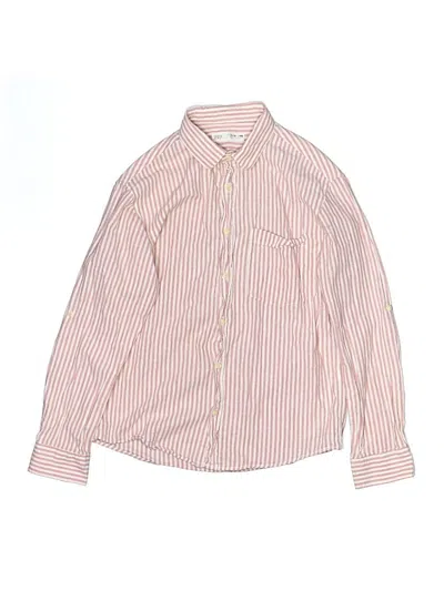 Pre-owned Zara Kids' Long Sleeve Button Down Shirt In Pink