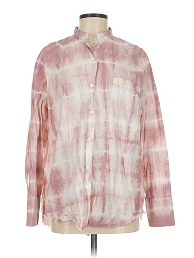 Pre-owned Zara Long Sleeve Button Down Shirt In Pink