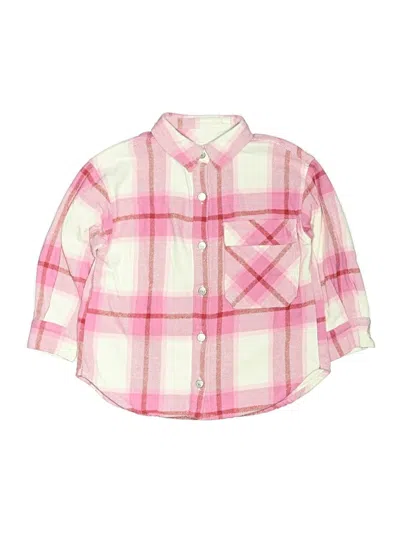 Pre-owned Zara Kids' Long Sleeve Button Down Shirt In Pink