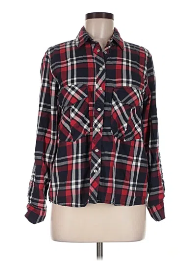 Pre-owned Zara Long Sleeve Button Down Shirt In Red