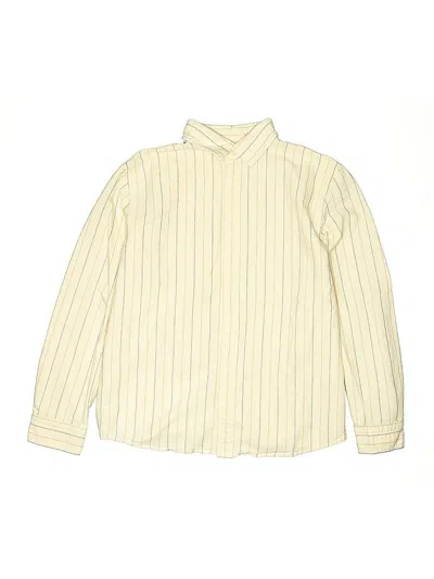 Pre-owned Zara Kids' Long Sleeve Button Down Shirt In White