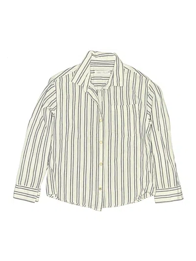 Pre-owned Zara Kids' Long Sleeve Button Down Shirt In White