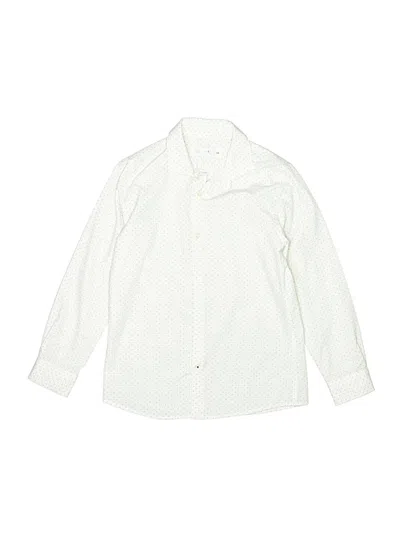 Pre-owned Zara Kids' Long Sleeve Button Down Shirt In White