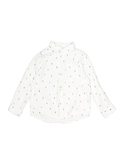 Pre-owned Zara Kids' Long Sleeve Button Down Shirt In White