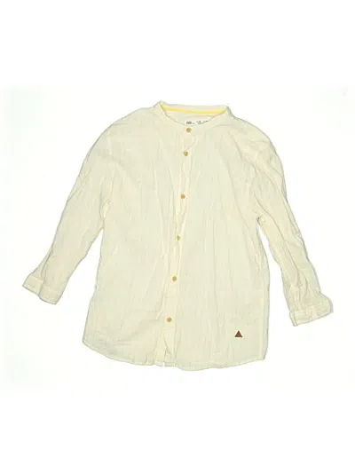Pre-owned Zara Kids' Long Sleeve Button Down Shirt In Yellow