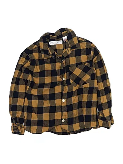Pre-owned Zara Kids' Long Sleeve Button Down Shirt In Yellow