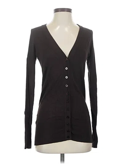 Pre-owned Zara Long Sleeve Henley Shirt In Black