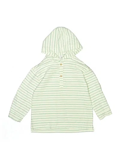 Pre-owned Zara Kids' Long Sleeve Henley Shirt In Green