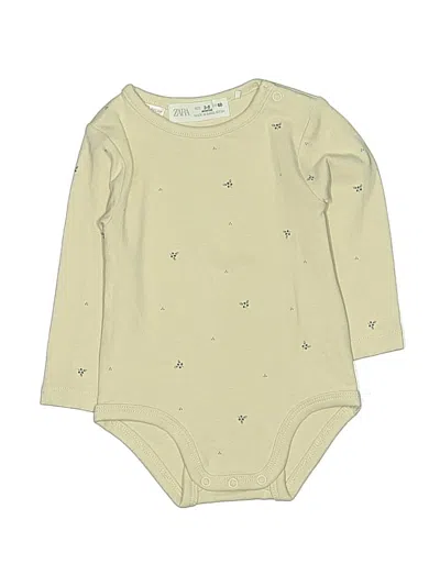 Pre-owned Zara Babies' Long Sleeve Onesie In Gold