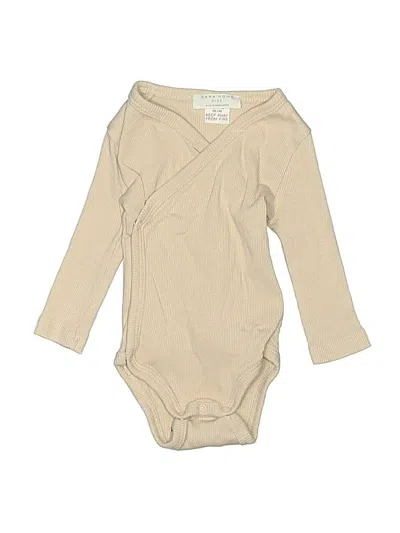 Pre-owned Zara Babies' Long Sleeve Onesie In Tan