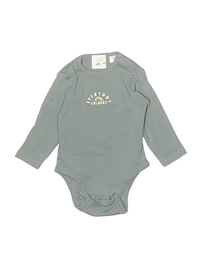 Pre-owned Zara Babies' Long Sleeve Onesie In Teal