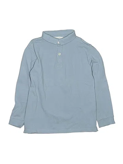 Pre-owned Zara Kids' Long Sleeve Polo Shirt In Blue