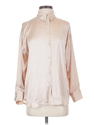 Pre-owned Zara Long Sleeve Polo Shirt In Brown