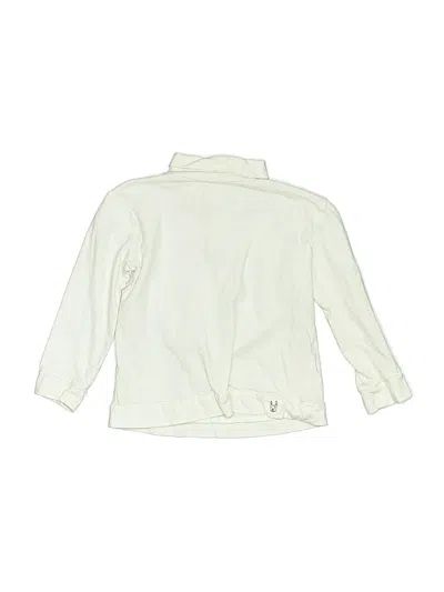 Pre-owned Zara Babies' Long Sleeve Polo Shirt In White