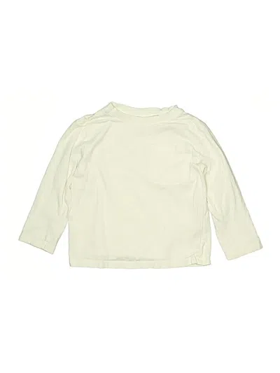 Pre-owned Zara Kids' Long Sleeve Polo Shirt In White