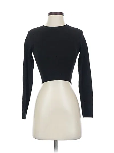 Pre-owned Zara Long Sleeve T-shirt In Black