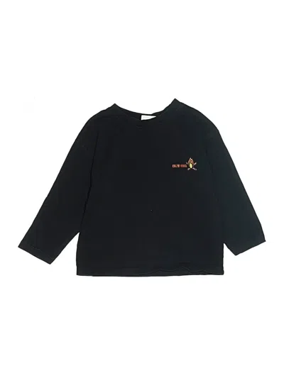 Pre-owned Zara Babies' Long Sleeve T-shirt In Black