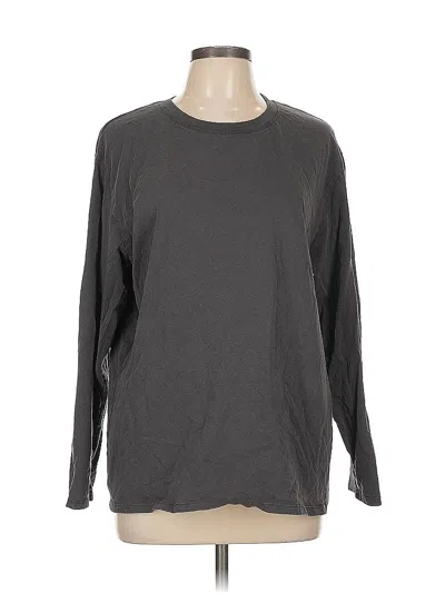 Pre-owned Zara Long Sleeve T-shirt In Gray
