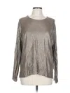 Zara Long Sleeve T-shirt In Silver