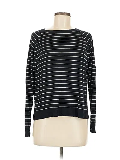Pre-owned Zara Long Sleeve Top Black Boatneck Tops