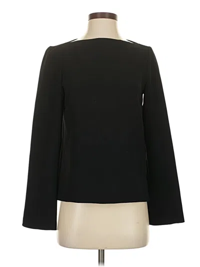 Pre-owned Zara Long Sleeve Top Black Boatneck Tops
