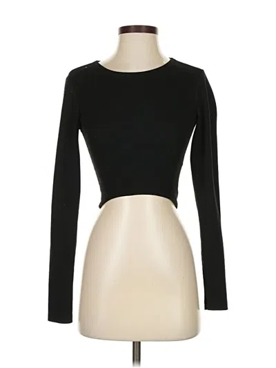 Pre-owned Zara Long Sleeve Top Black Boatneck Tops