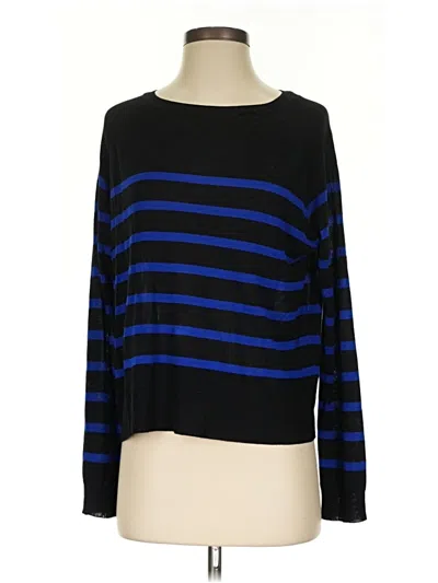 Pre-owned Zara Long Sleeve Top Black Boatneck Tops