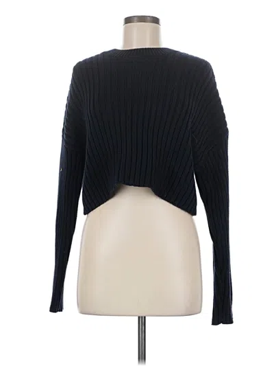 Pre-owned Zara Long Sleeve Top Black Boatneck Tops