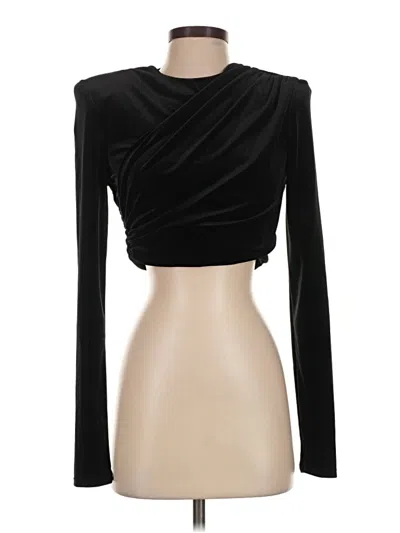 Pre-owned Zara Long Sleeve Top Black Cowl Neck Tops