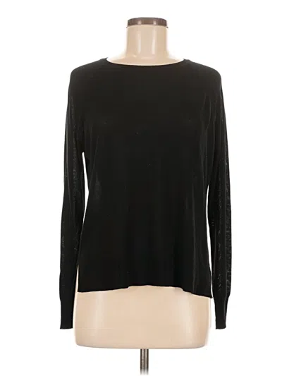 Pre-owned Zara Long Sleeve Top Black Crew Neck Tops