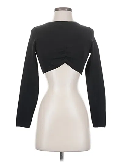 Pre-owned Zara Long Sleeve Top Black Sweetheart Neckline Tops