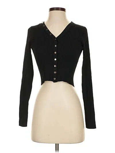 Pre-owned Zara Long Sleeve Top Black Sweetheart Neckline Tops