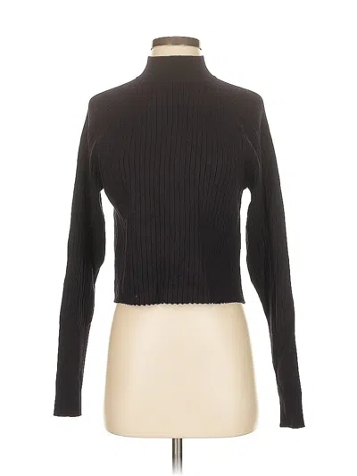 Pre-owned Zara Long Sleeve Top Black Turtleneck Tops
