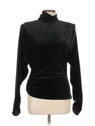 Pre-owned Zara Long Sleeve Top Black Turtleneck Tops